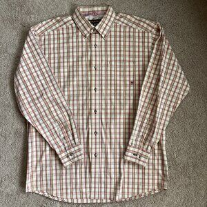 ARIAT Pro Series Vented Button Down Western Cowboy Plaid Workwear Shirt Mens XL